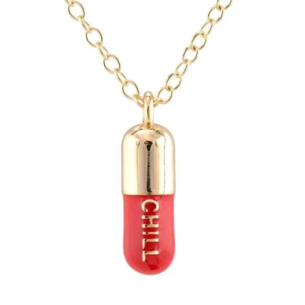 Kris Nations Red Chill Pill necklace